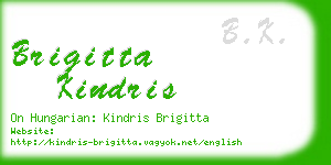 brigitta kindris business card